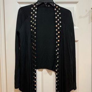 Express Black Lightweight Cardigan Top w/Sparkles